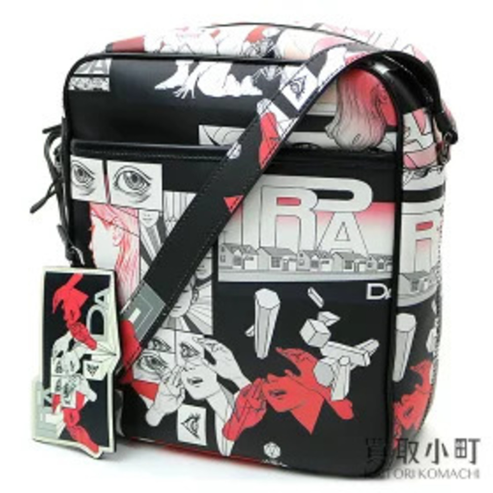 Prada Comic Messenger Bag Black Calfskin Triangle Crossbody JAMES JEAN